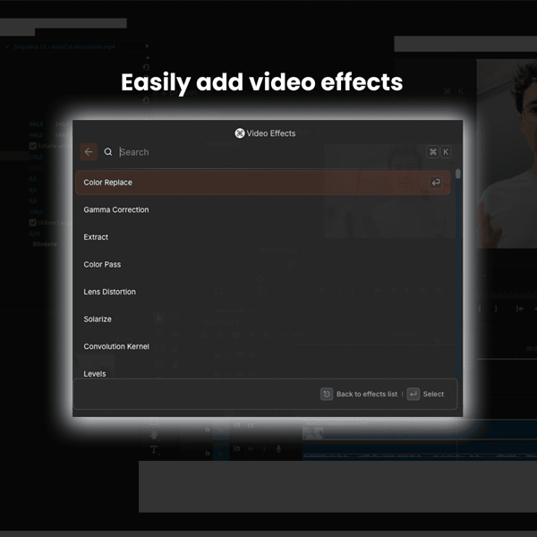 Easily add video effects to your video with SnapCaptions, available on blinkl.io - all the premiere pro video effects available in a shortcut